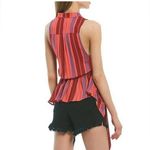 Free People Mackenzie Striped Sleeveless Tie Wrap Multicolor Top Shirt medium Photo 6