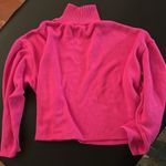 ZARA  raspberry hot pink super soft, mock neck cropped sweater Photo 2