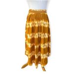 H&M NWT Womens Dye Dipped Goldenrod Boho Flowy MIdi Skirt - Sz 10 Photo 2