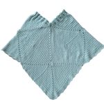 American Vintage Vintage Handmade Hippie crochet Poncho in green with neck scarf size medium Photo 11