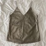 SheIn Silver Metallic Sequin Tank Top Photo 0