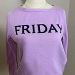 Gap lilac cotton crewneck sweater in size small “Friday” Photo 0