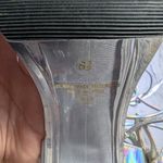 Vtg Y2K Soda Silver Holographic Flower Applique Chunky Clear Heel Sandals Sz 8.5 Photo 6