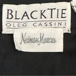 Oleg Cassini  Women’s Silk Black Cocktail Evenings Beaded Dress Sz 6 Photo 2