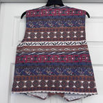 Vintage Women's Cape Isle Knitters Vest Size L Brown Blue Patterned Size L Photo 1
