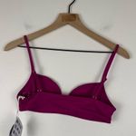 Tori Praver  Smocked Bikini Phoebe Pink Top Women’s Sz M NWT Photo 2