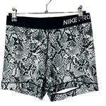 Nike Pro Black & White Snake Print Compression Athletic Shorts L Photo 1