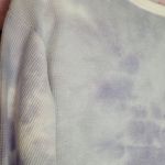 Splendid PURPLE WHITE TIE DYE WAFFLE KNIT LOUNGE SWEATSHIRT S Photo 9