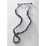 Free People Single strand Beaded Necklace NWT Navy Photo 1