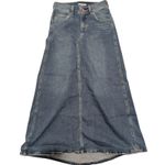Levi's  Women's 3 Long Faded Denim Flare Skirt Boho Hippie Juniors Photo 0
