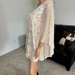 Lilly Pulitzer 4 Gold Ivory Silk Caftan Dress Palm Burst Bridal Resort Cocktail Photo 5