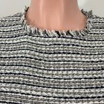 Sail To Sable STS Gold Metallic Tweed Sleeveless Shift Dress Size 4 Navy Photo 5