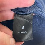 KES NYC Indigo Blue 100% linen mini dress sz M Size M Photo 2