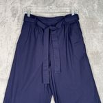 J Crew Pants Womens 4 Blue Wide Leg Crop Pants‎ Casual Preppy Neutral Minimalist Photo 3