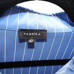 Fabrika Maxi Shirt Dress Blue & White Size Large Photo 5