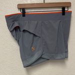 Orangetheory  Women's Athletic Shorts in Gray with Orange Accents Photo 6