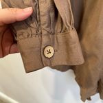 Free People Leyla Romper NWT Size M Linen Cotton Blend Tan Beachy Oversized Photo 9