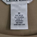 Laura Ashley  M Nylon Spandex Sleeveless Tank Top in Tan Workwear Photo 1