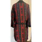 VTG Satin Nightgown & Robe Set Sz LG Black/Red Floral Sexy Nightie Feminine EUC Photo 5