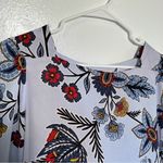 Loft Square Neck Blouse Light Blue Floral Photo 5
