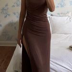 Meshki Brown Midi Dress Photo 0