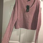 Wild Fable Purple Sparkle Cropped Sweater  Photo 0