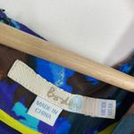 Boden Blue Brown Yellow Printed Short Sleeve Silk Blend Dress Womens Size 6 Long Photo 4