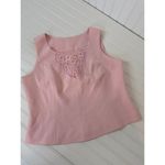 Vintage Moshita Couture Pink Embroidered Shell Tank & Blazer Set Cute Size 12 Photo 6