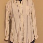 Sanctuary ❤️  white flannel button down with stripes ❤️ Photo 0