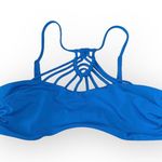 Tori Praver Swimwear Tori Praver ❁ Seafoam Sexy Strappy Caged Front Bikini Top ❁ Teal Blue ❁ Medium Photo 2