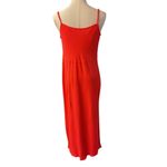 Anthropologie  The Elyse Slip Dress Satin Cowl Neck Maxi Orange Sz LP Satin Party Photo 8