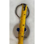 Disney Blue Frosted Mickey Ears Silver Key Chain Key Ring Charm Photo 4
