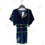 NWT Boutique Elegant Navy Blue Velvet Dress Photo 1