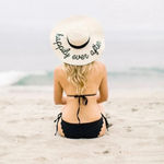 Boutique NWOT Happily Ever After Straw Beach Hat Photo 1