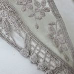 Billabong Vintage Y2K Cotton Off-White Lace V-Neck Long-Sleeve BlouseTop Small Photo 10