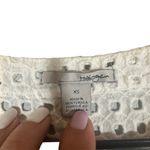 Halogen White Netted Cotton Knit Sleeveless Peplum Style Blouse Women Sz XS Photo 6