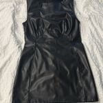 Black faux leather dress Photo 0