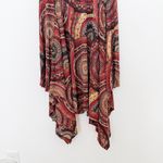 Signature Robbie Bee Women Dress Size 8 Red Brown Asymmetrical Boho Forest Fairy Photo 2