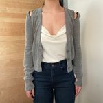 Material Girl Gray zipper detail cardigan Photo 1