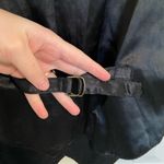 Vintage J. Gee Adult black tan cream genuine leather embroidered button vest M Black Size M Photo 6