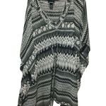 Lane Bryant ‎ Black White Beaded Sheer Geometric Print Cover Up Plus Size 22/28 Photo 0