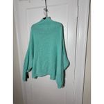 Free People Teal Blue Chunky Oversized Baggy Slouchy Turtleneck Sweater Medium Photo 7