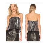 Revolve  Mcguire Cropped Strapless Silver Top Size: S NEW Photo 1