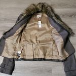 Loft Ann Taylor Wool Blend Faux Fur Blazer 10T Photo 2