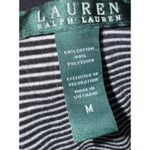 Ralph Lauren Chic Lauren Pajama Sleep Shirt Sz M Black White Stripe Jersey Knit Photo 3