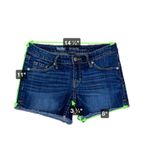Mossimo Jean Shorts Women's 2/26 Mid Rise Mini Denim Raw‎ Hem Booty Dark Blue Photo 1