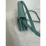 Vera Pelle Crossbody Bag Soft Italian Leather Small Blue Teal Adjustable Strap Photo 5