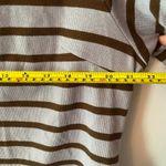 Maeve  Purple Brown Stripe Ribbed Short Sleeve Henley Shirt Preppy Sparkle 2X Photo 7