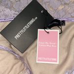 Pretty Little Thing LILAC LACE BINDING DETAIL UNDERWIRED BODYCON DRESS Size 2 Photo 4