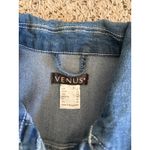Venus Women's Silver Sequined Angel Wing Denim Jean Jacket Size 2 Photo 6